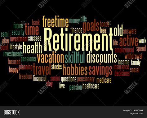 Retirement Word Cloud Image And Photo Free Trial Bigstock