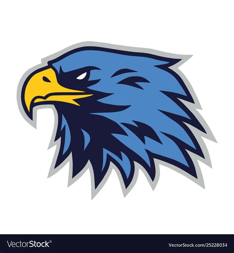 Eagle Logo Mascot Cartoon Template Royalty Free Vector Image