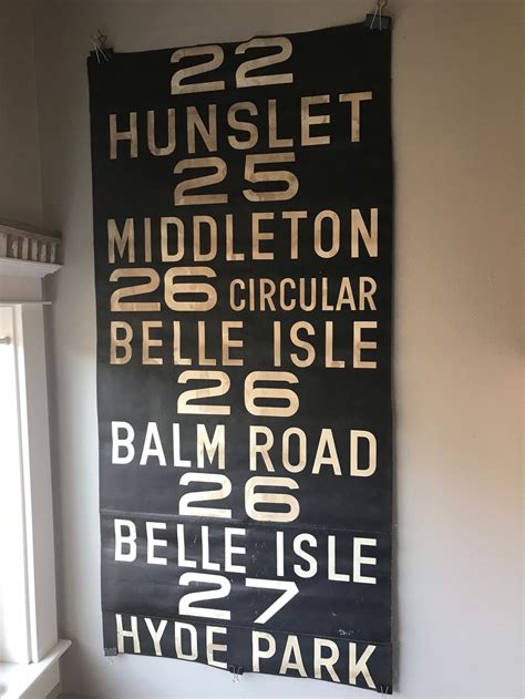 Vintage English Bus Roll Sign Etsy