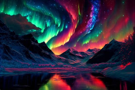 A More Colorful Aurora Borealis Northern Lights By Aiartbysurya On