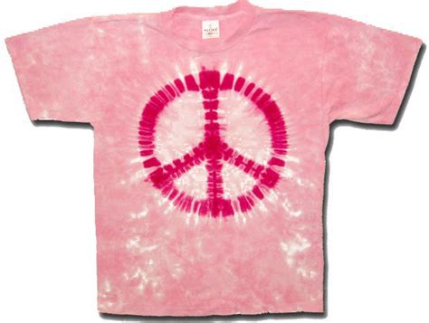Tie Dye Peace T Shirt Sundog Pink Sign Adult Tee Tie Dye T Shirts