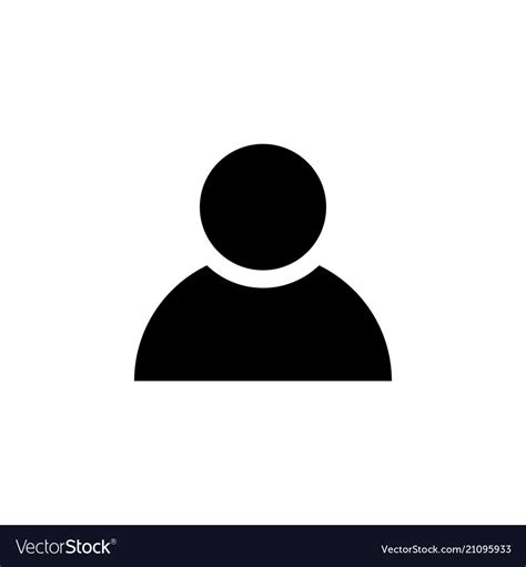 Person Icon In Flat Style Man Symbol Royalty Free Vector