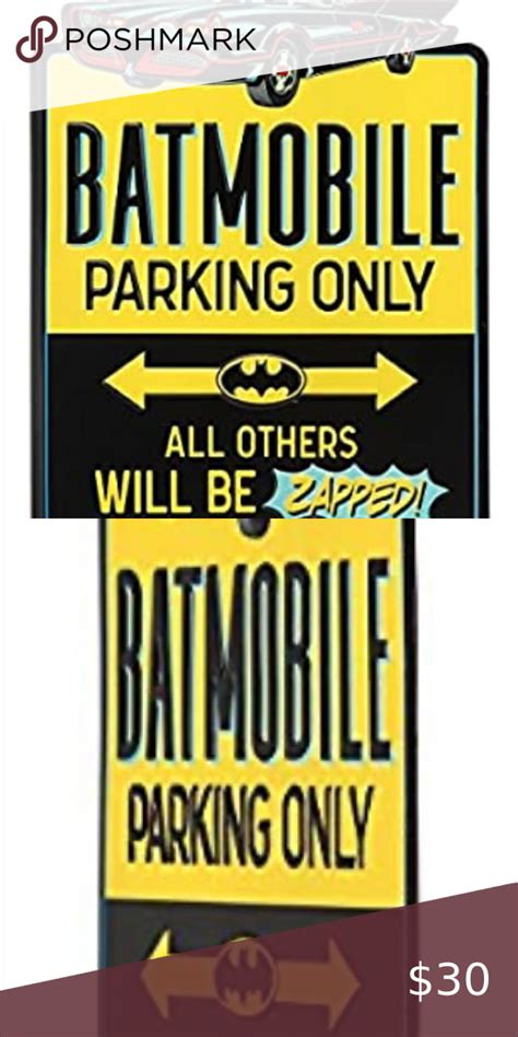 Batman Batmobile Parking Only Metal Sign Batmobile Metal Signs Batman Batmobile