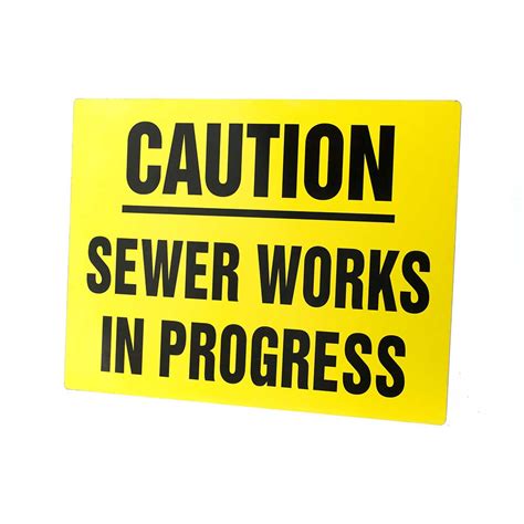 Aluminium Safety Signage Sewer Works In Progress Sh Construction
