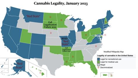 United States Cannabis Legalization Map 2023 Geocurrents
