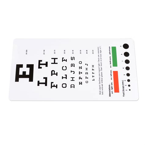 Custom Printable Snellen Eye Test Chart 6 Feet Plastic