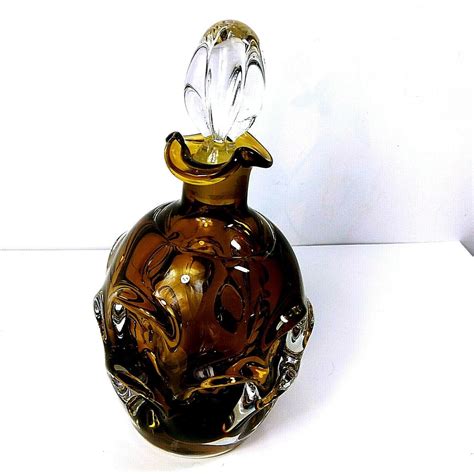Vintage Glass Amber Glass Decanter Aseda Sweden Bo Etsy