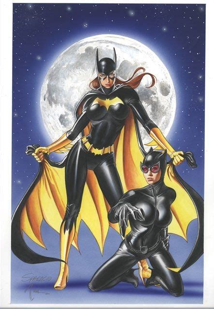Batgirl And Catwoman By Mark Sparacio Superhéroes Batgirl Super Héroe