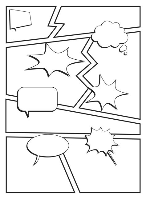 Printable Comic Strip Template With Characters Drag And Drop Essential