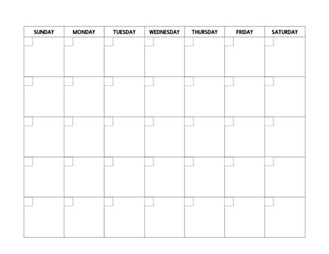 Blank Printable Calendar Template Daisy Blake