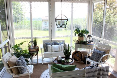 Boho Style Back Porch With Macrame Curtains Hymns And Verses