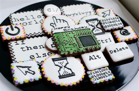 Computer Cookies Computer Cookies Computer Cake Birthday Cookies