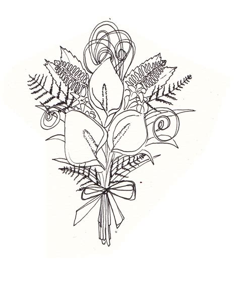 Wedding Bouquet Drawing At Getdrawings Free Download