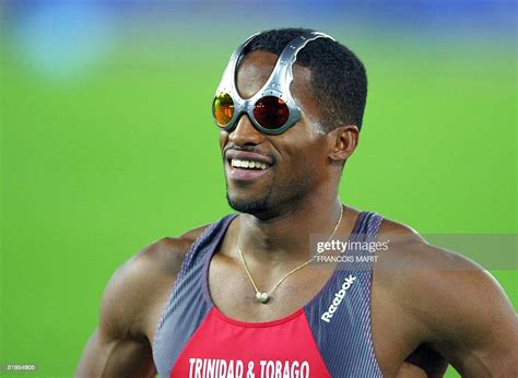 Ato Boldon Of Trinidad And Tobago Sports Futuristic Glasses At The