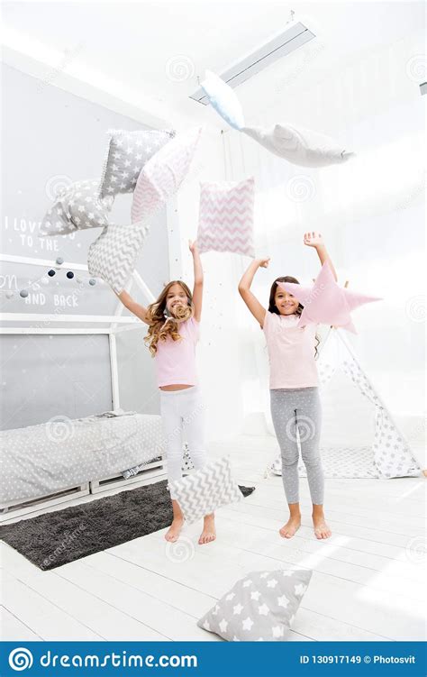 Evening Time For Fun Sleepover Party Ideas Sisters Play Pillows