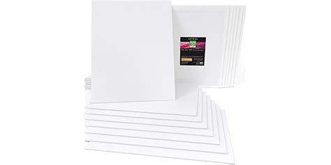 Arteza White Blank Canvas Panels Boards