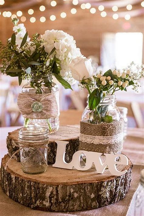 diy country wedding table decorations