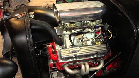 Small Block Chevy Motor With Weiand Tunnel Ram Start Up Youtube