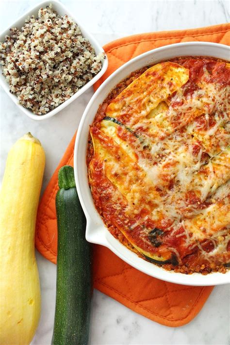 Healthy Zucchini Lasagna With Quinoa Once Upon A Pumpkin Recipe