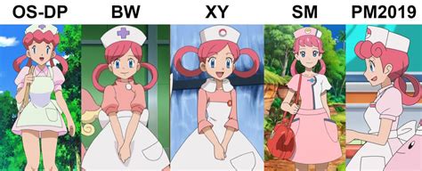 Nurse Joy S Design Throughout The Anime Pokemon
