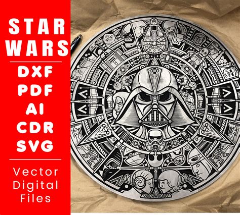 Wall Panel Decor star Wars Calendar V3. Vector | Etsy UK