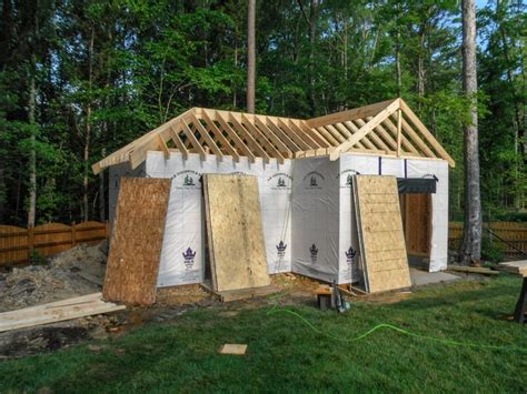 Framing Continues At New 18′ X 24′ L Shaped Garage In Chesterfield Co
