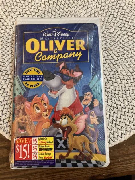 Oliver And Company Vhs 1996 Walt Disney Masterpiece Collection New