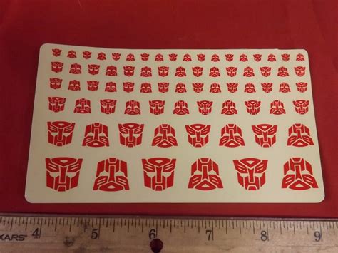 Transformers Autobots Sheet Of Die Cut Stickers Clear Etsy