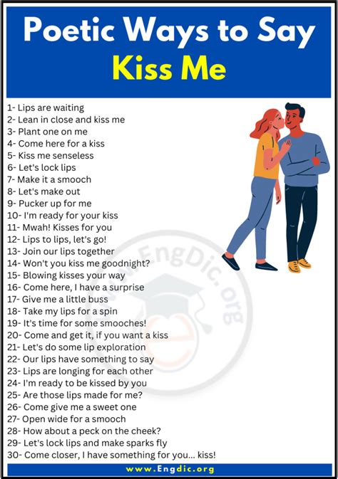 30 Other Poetic Ways To Say Kiss Me Engdic