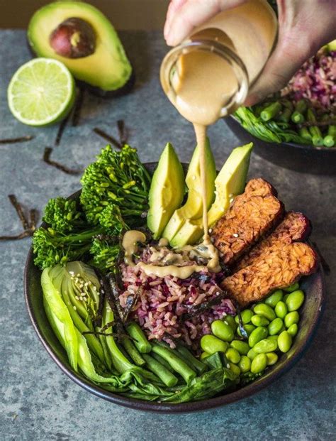 Asian Greens And Tempeh Buddah Bowl Green Salad Recipes Whole Food