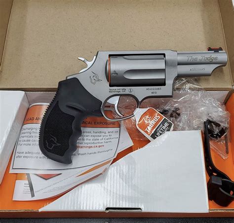 Taurus Judge 410ga45lc Stainless Revolver With 3 Inch Barrel Real