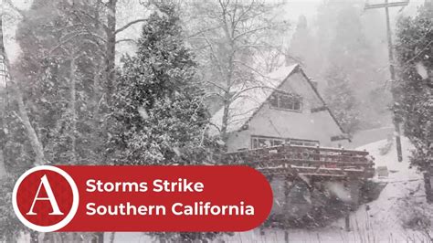 Storms Strike Southern California With Rain Waves And Blizzard