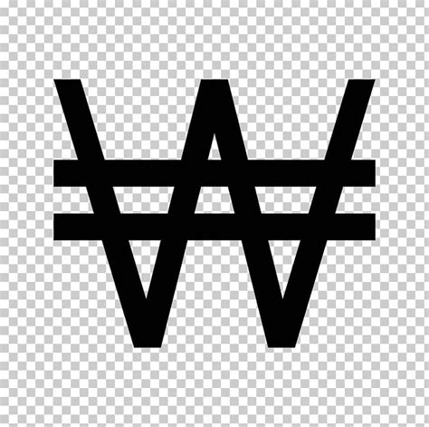 South Korean Won Currency Symbol Won Sign PNG, Clipart, Angle, Black