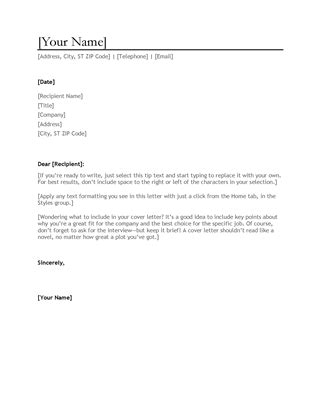 How to write your cv. CV cover letter