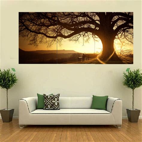 Home designing blog magazine covering architecture, cool products! 3Pcs Sunset Combination Painting Printed On Canvas ...