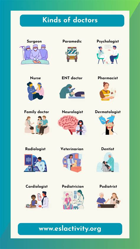 Kinds Of Doctors In English List With Pictures