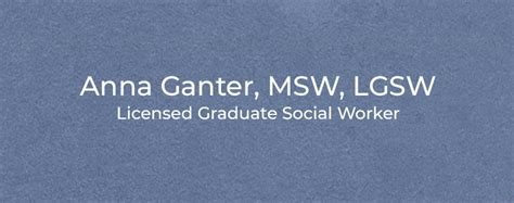 Anna Ganter Msw Lgsw Water S Edge Counseling And Healing Center