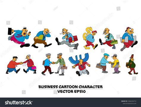 Group Funny Cartoon People Vector Stock Vector Royalty Free 1606326712