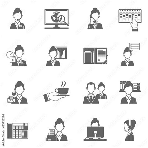 Personal Assistant Icons Stock Vector Adobe Stock