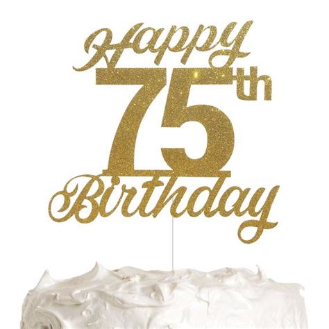 75th Birthday Cake Topper Birthday Party Decorations With Etsy Australia