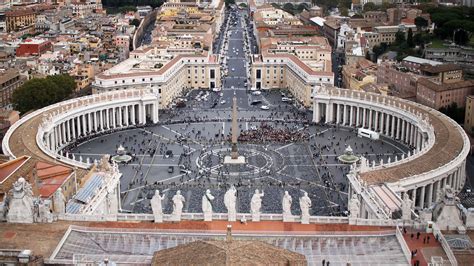 Vista Aérea De La Plaza De San Pedro En El Vaticano Roma Plaza Paris