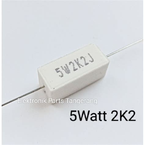 Jual Resistor Kapur 5w 2k2 Resistor 5w 22k Ohm Resistor Kapur 5watt