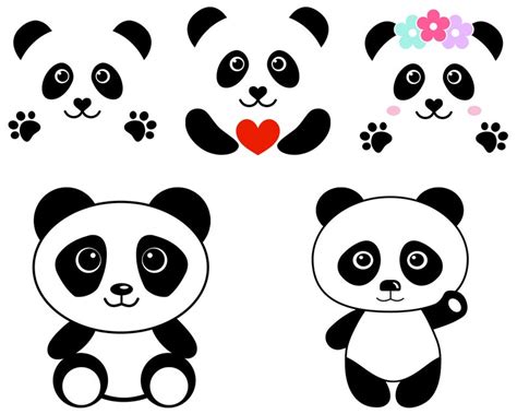 Panda Svg Panda Face Svg File Cute Panda Head Clipart Etsy