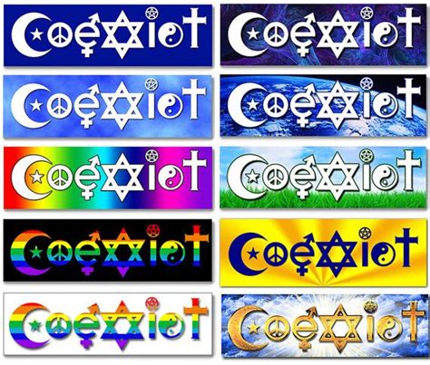 Coexist Bumper Sticker Mother Earth Christian Hindu Hebrew Etsy