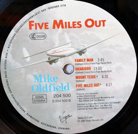 Mike Oldfield Five Miles Out Epka Studio Czarnej Płyty