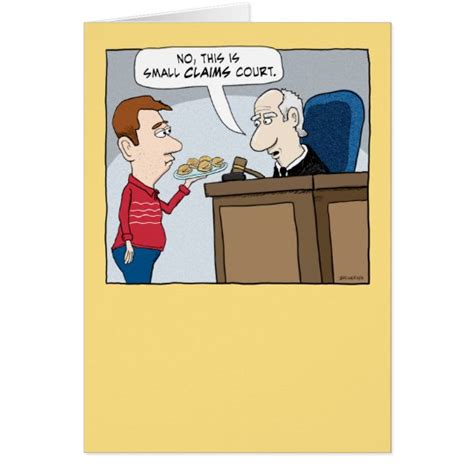 Funny Small Claims Court Judge Birthday Card