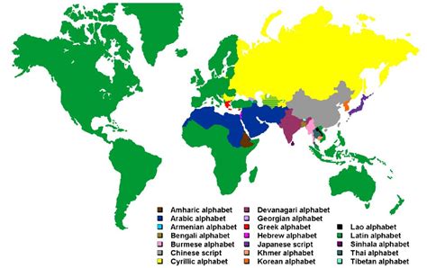 Here's the full list of words! The world's scripts and alphabets - World Standards