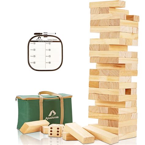 Buy Apudarmis Giant Tumble Tower Stack From 2ft To Over 42ft 54 Pcs