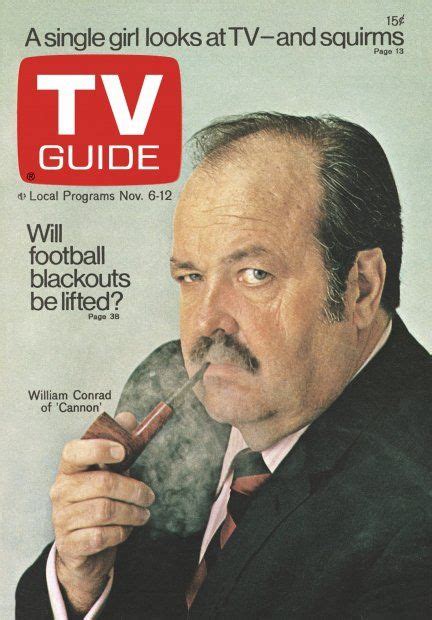 Original Tv Guide November 6 1971 William Conrad Of Cannon