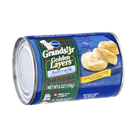 Pillsbury Grands Jr Golden Layers Buttermilk Flaky Biscuits 5ct 6oz Pkg